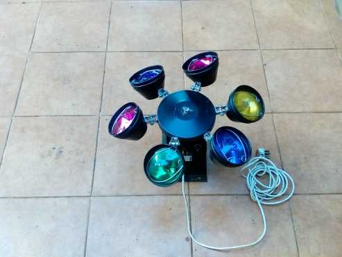 Rotating disco lights