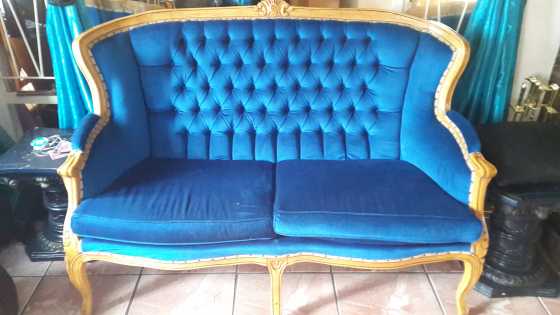 Royal Blue  Victorian Couches