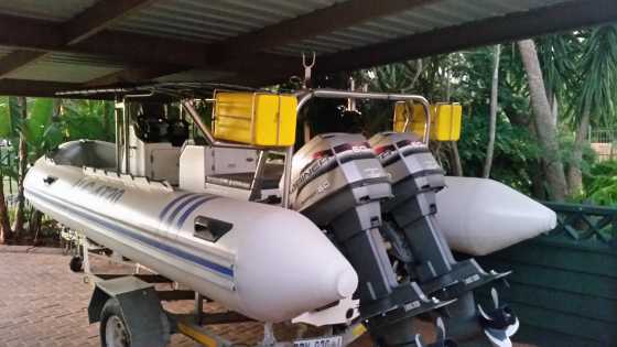 Rubber Duck Boat Yamaha 5.5m, 60cc x 2, For Sale