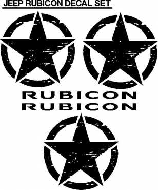 Rubicon jeep decals stickers graphics kits