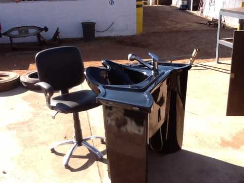 salon wash basin and chair