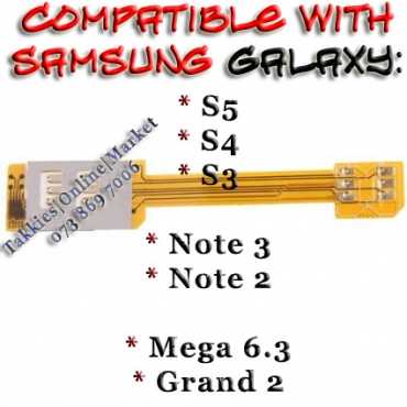 SAMSUNG DUAL ADAPTERS 2 sim cards in 1 phone CHEAP