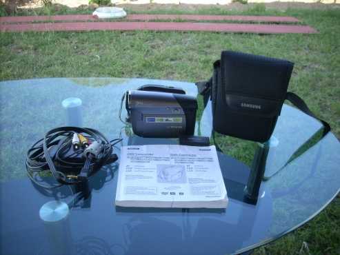 Samsung DVD camcorder with accessories for sale.