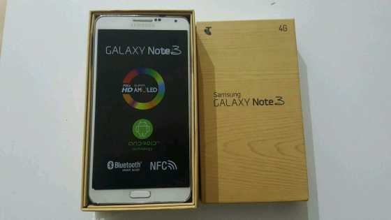 Samsung galaxy note 3 lte white 32gb brand new local phone Lte 4G with box includes all original acc