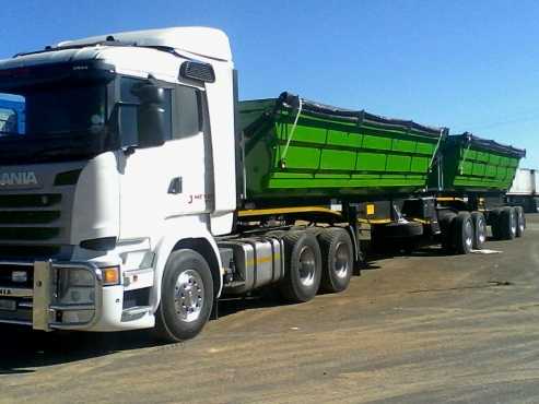 Scania truck and trailer to rent or hire