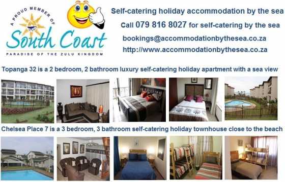 Self-catering accommodation in a security complex and walking distance to swimming beach 0798168027