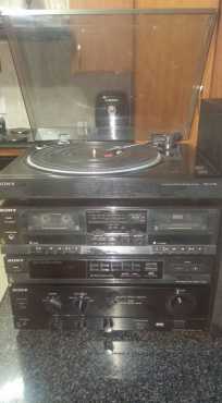 Selling an immaculate record player SONY system with 2 speakers.