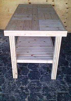 Server Farmhouse series 1800 slatted shelf - Raw