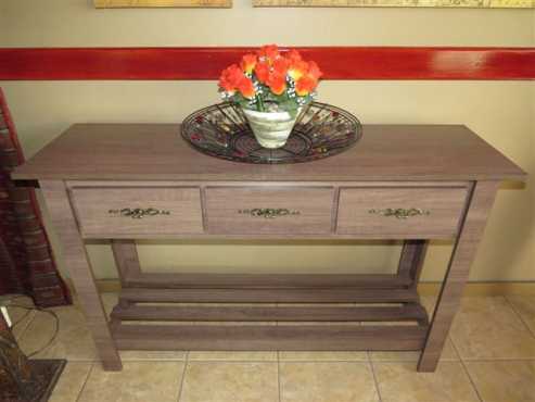 Server table with shelf and 3 drawers