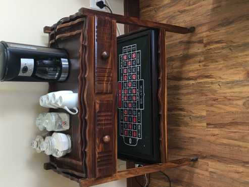 Serving Table with 3 butlers trays - All Solid Kiaat