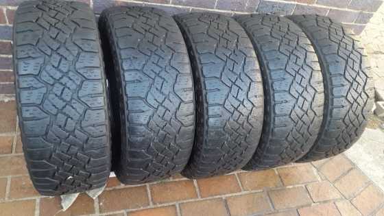 Set of 5 Goodyear Wrangler Duratrac 2555519 tyres fits Discovery 3amp4