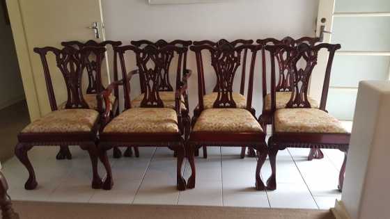 Set of 8 Antique Regency Dining Chairs