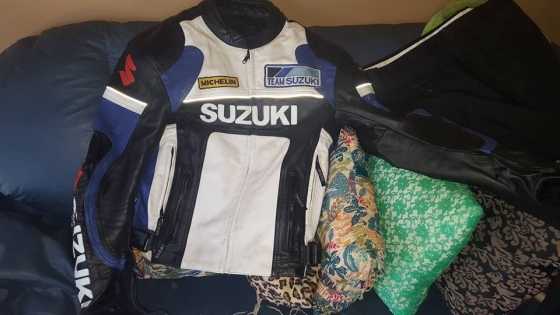 Shark helmet amp suzuki jacket