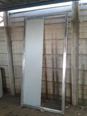 Shower door partly