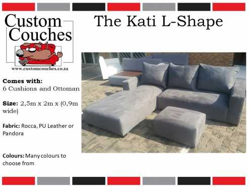 Showroom Open Today at Custom Couches - The Kati L Shape R7100