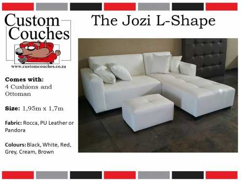 Showroom Open Today at Custom Couches - The L Shape Medium For R5950