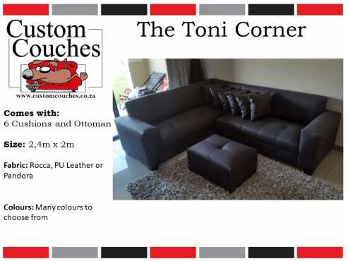 Showroom Open Today at Custom Couches - The Toni Corner R6999