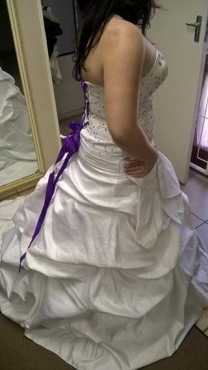 Silk wedding gown