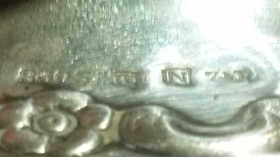 silver ware with hallmarks.