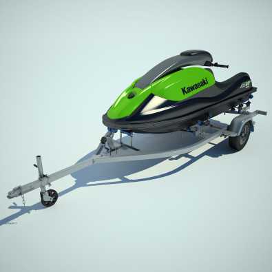 Single and double jet ski trailers