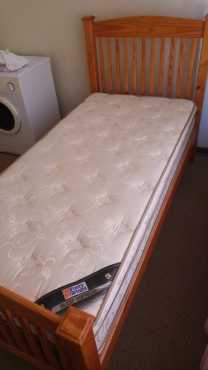 Single bed and mattress