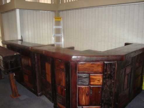 Sleeper wood bar for sale with tops.