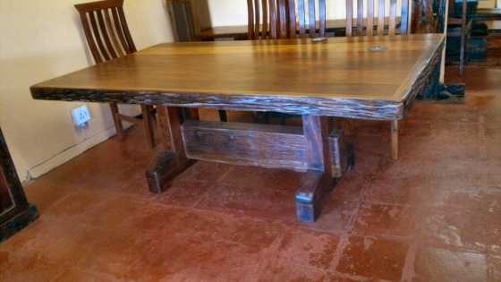 Sleeper wood dining room table