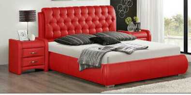 Sleigh Bed Including Pedestals