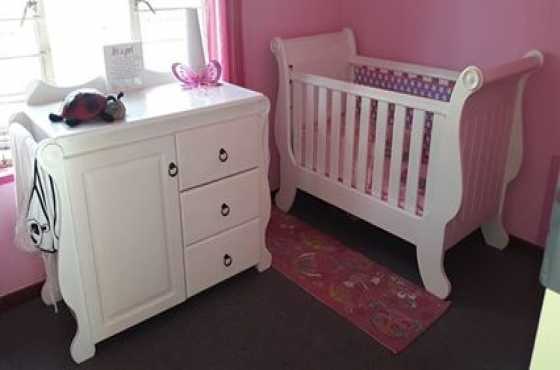 Sleigh cot amp compactum for sale