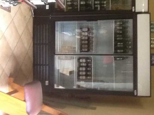 Sliding door display fridge