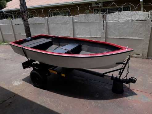 Small boat and trailer