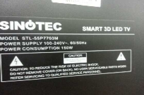 Smart 3D LED 55inch TV new for sale