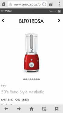 Smeg Red 50039s retro blender brand new