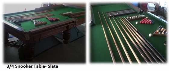 Snooker Table Slate 34 with accessories