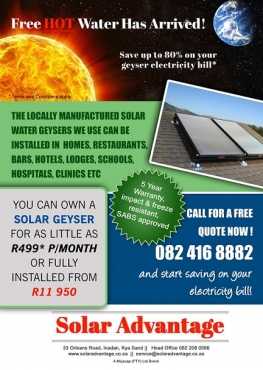 Solar HOT Water Geyser