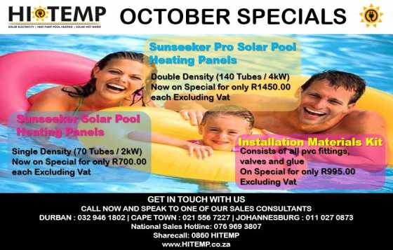 Solar Pool Heating Panels, Swimming Pool Heating, Pool Panels, October Specials