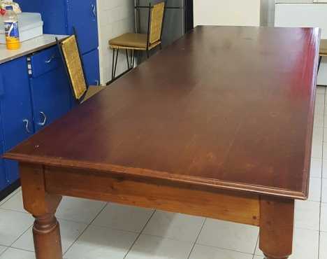 Solid imbuia dining room table