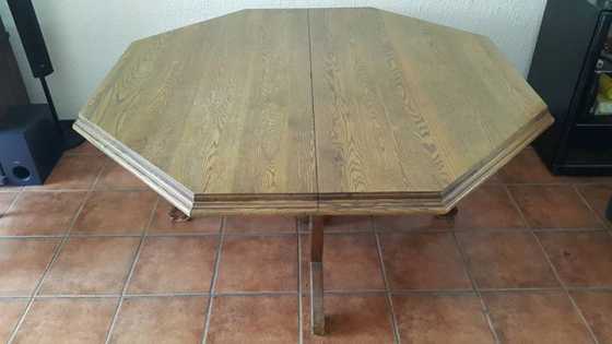 Solid Oak 810 seater dining room table