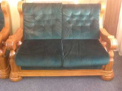 Solid Oak Lounge Suite For Sale