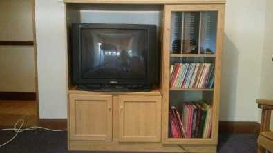 Solid oak TV cabinet