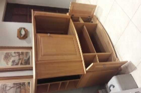 Solid oak wall unit