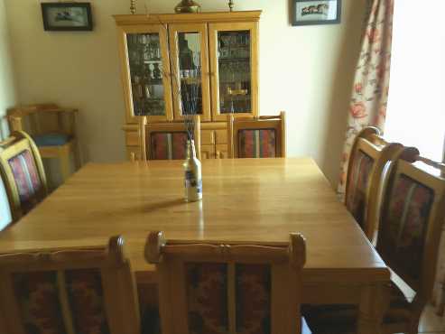 Solid Oak wooden dining room set