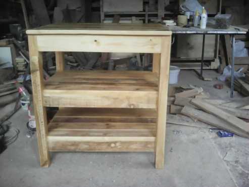 Solid Oregon pine butchers table