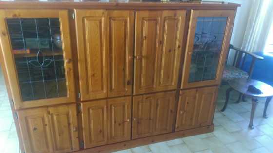 Solid Oregon Pine Large TV cabinet