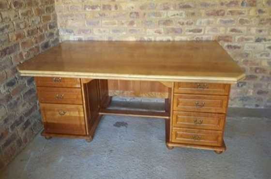 Solid rosewood executive desk.