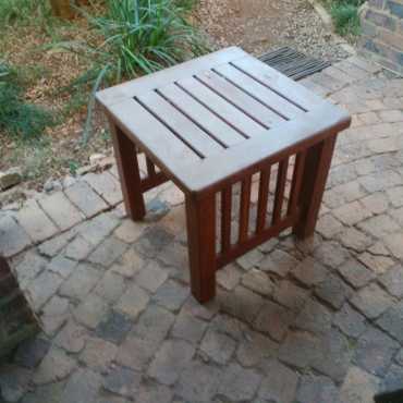 Solid teak outdoor tables