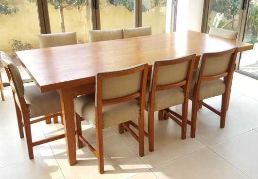 Solid Teak Wood Dining Table and Chairs