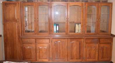 Solid Wood Brown Kiaat Cupboard Doors