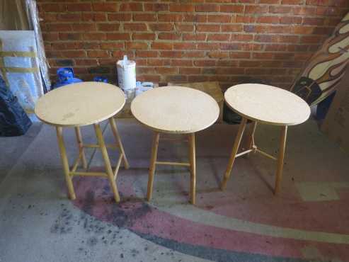 Solid wood round side tables 50cm