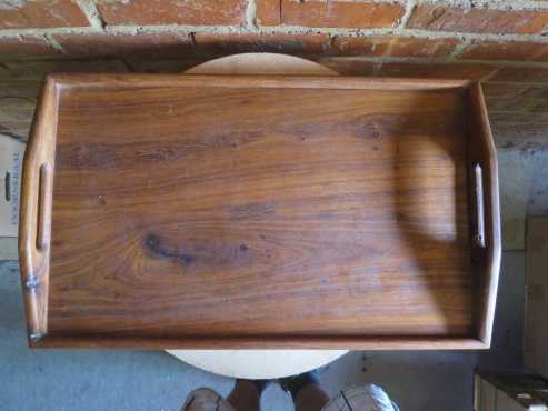 Solid wood serving tray